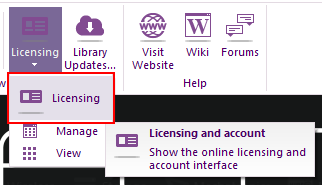 licensing icon in flowcode
