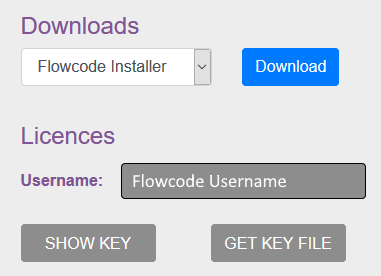 get keys in flowcode