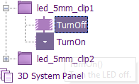 When hovering over &quot;TurnOn&quot; It's difficult to see in the screenshot but the textbox says<br />---<br />TurnOn()<br />Turns the LED off.<br />---<br />It says the opposite when I hover the cursor over &quot;TurnOff&quot;