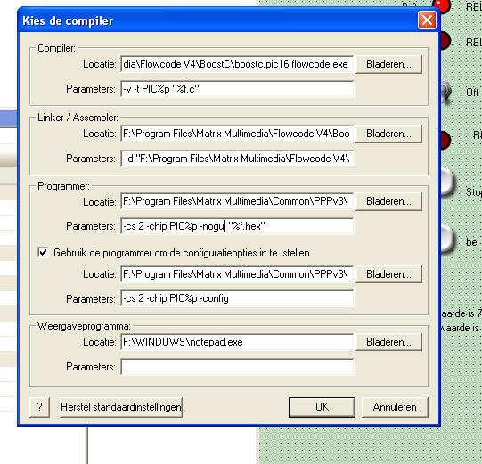 Here are the parameters from my version