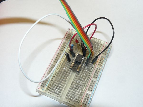 5-thread with brown=Vpp. The LED is connected to A5