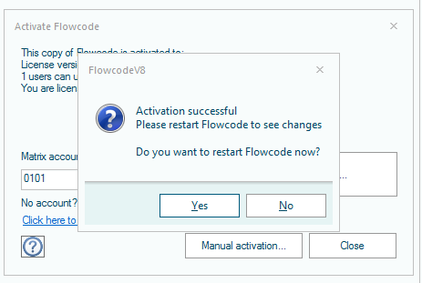Successful activation.