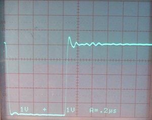 3. The sum of both PWM, which clearly shows a dead time of 0.8 usec, as programmed in the Flowcode